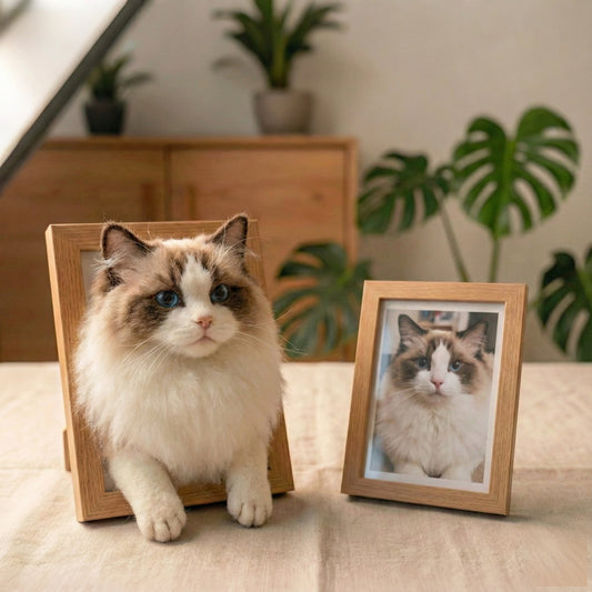 Wool Felt Cat Portrait