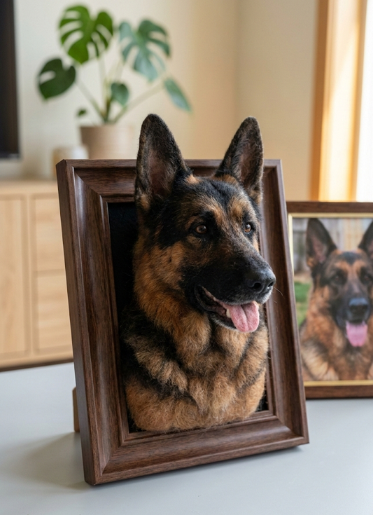 Wool Felt Dog Portrait