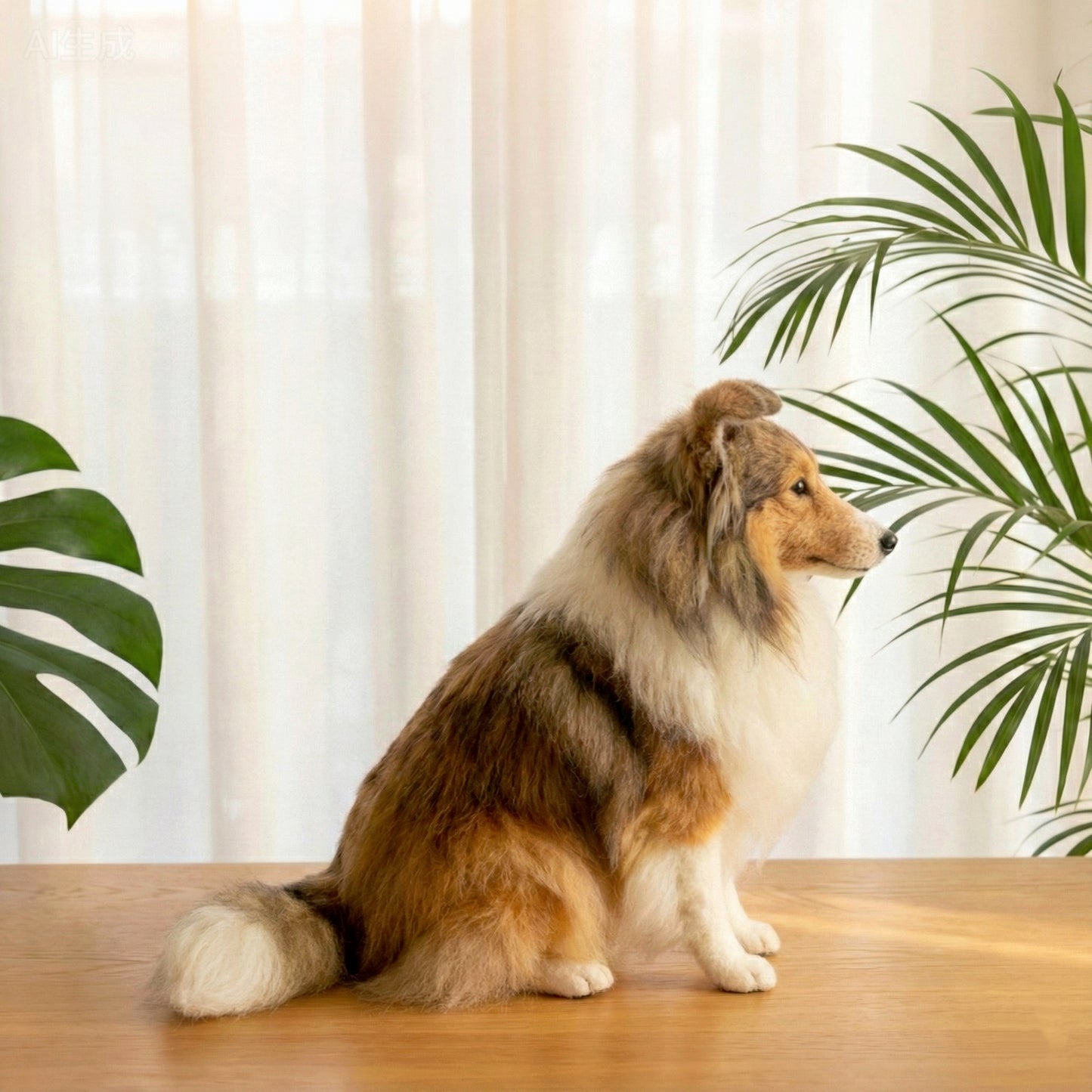 Full-body Wool Felt Dog Figurines