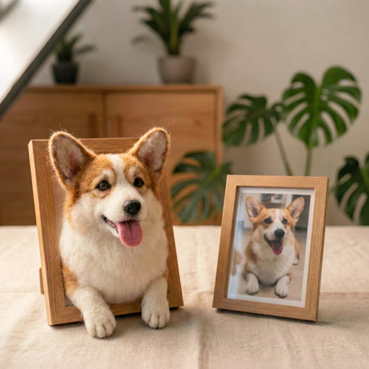 Wool Felt Dog Portrait