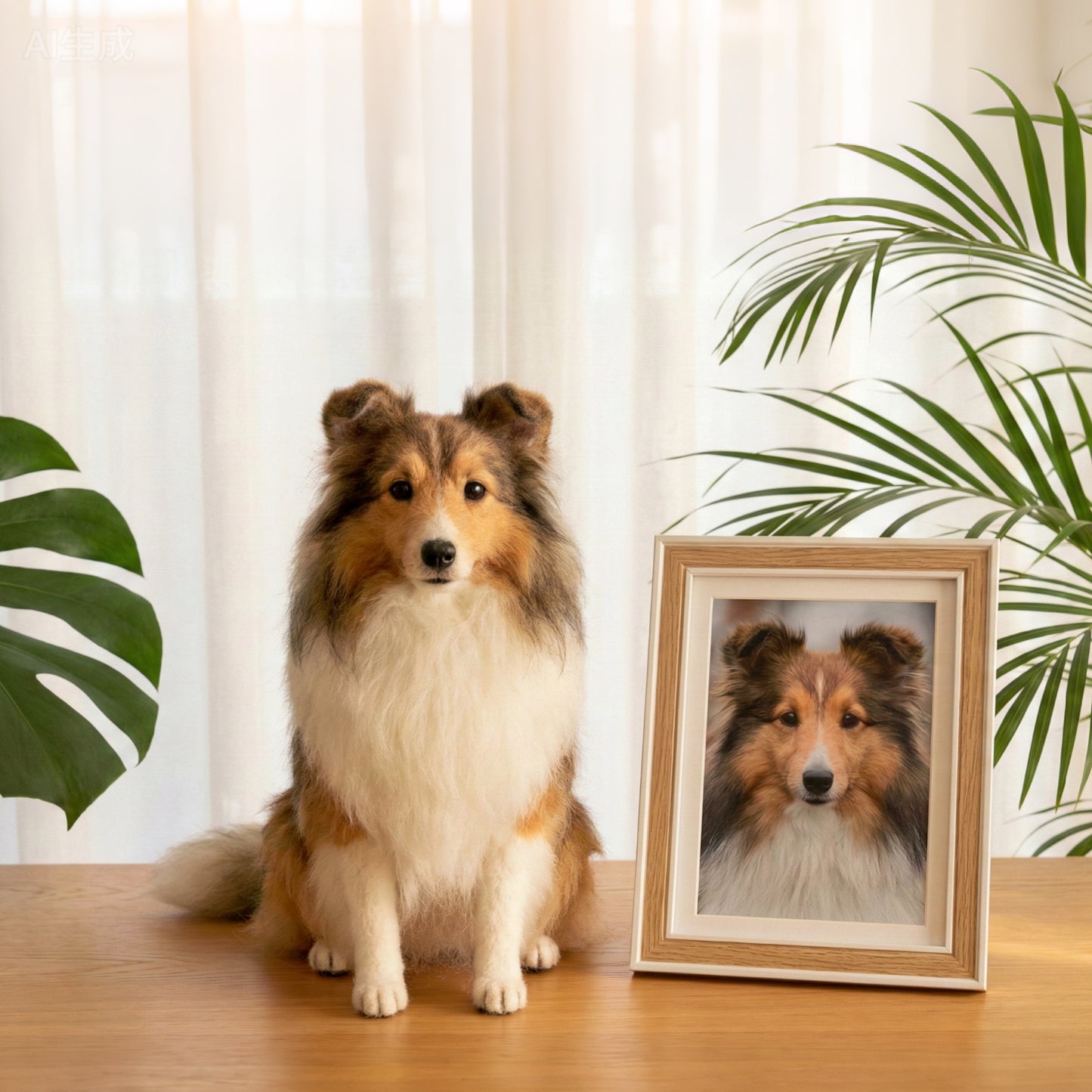 Full-body Wool Felt Dog Figurines