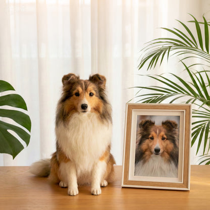 Full-body Wool Felt Dog Figurines